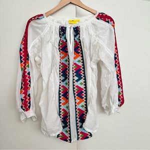 Roller Rabbit embroidered blouse